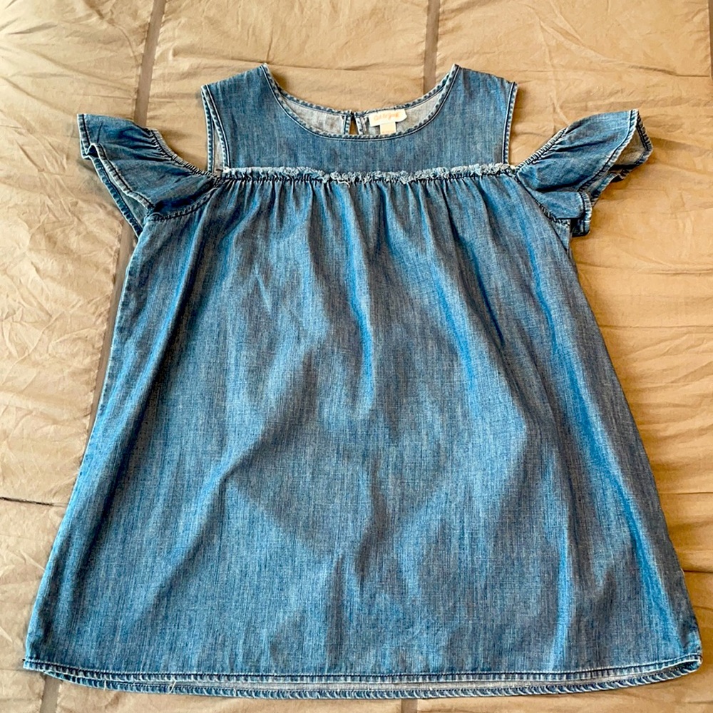 Cat & jack denim blouse for girls XL